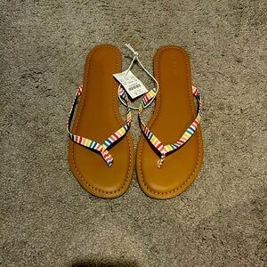 NWT J. Crew Multicolor Striped Sandals